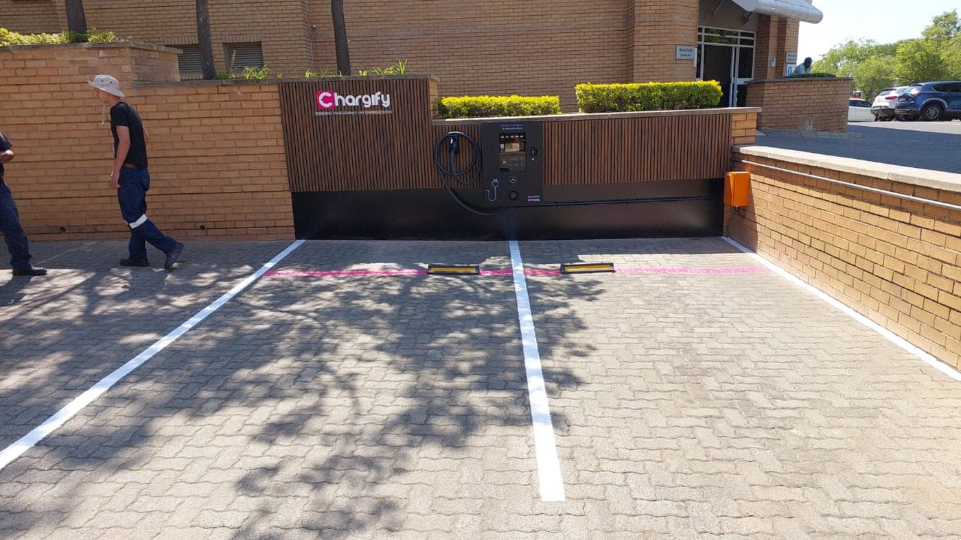 Chargify EV charger installed by Sputnik Energy at a commercial site